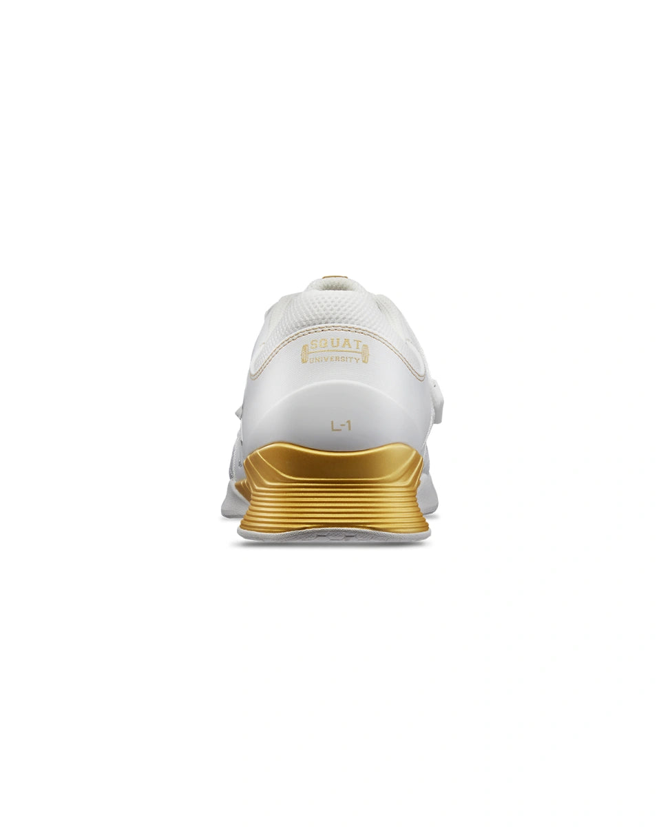 TYR L-1 Lifter White/Gold *Squat University Collaboration*