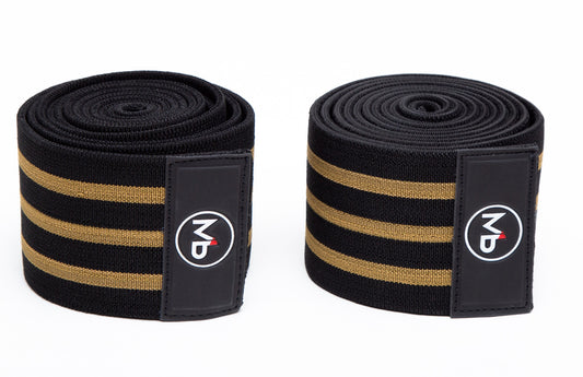 MAXbarbell Essentials Knee Wraps - Black/Yellow