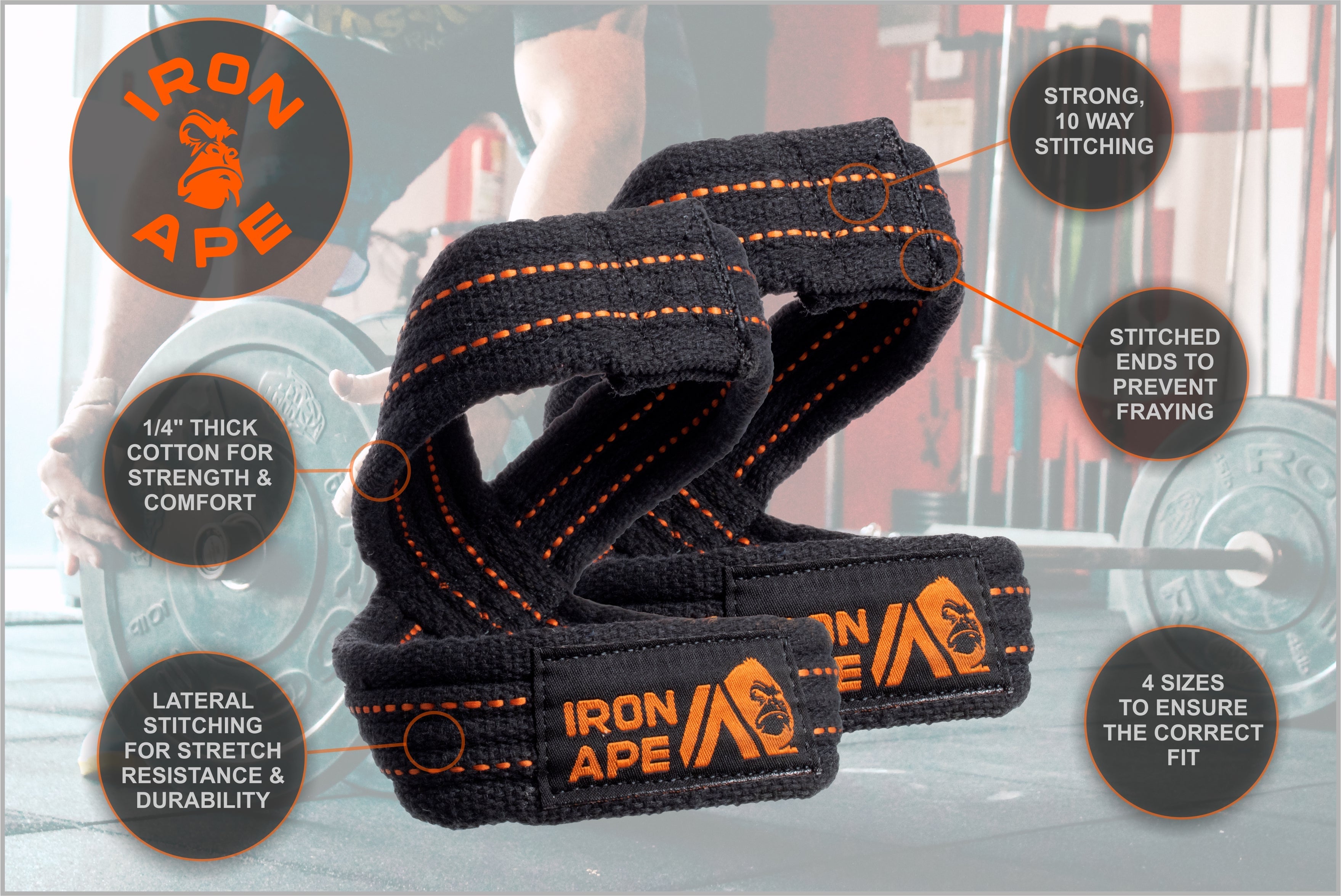 IRONAPE Figure 8 Lifting Strap - Thumbnail 3