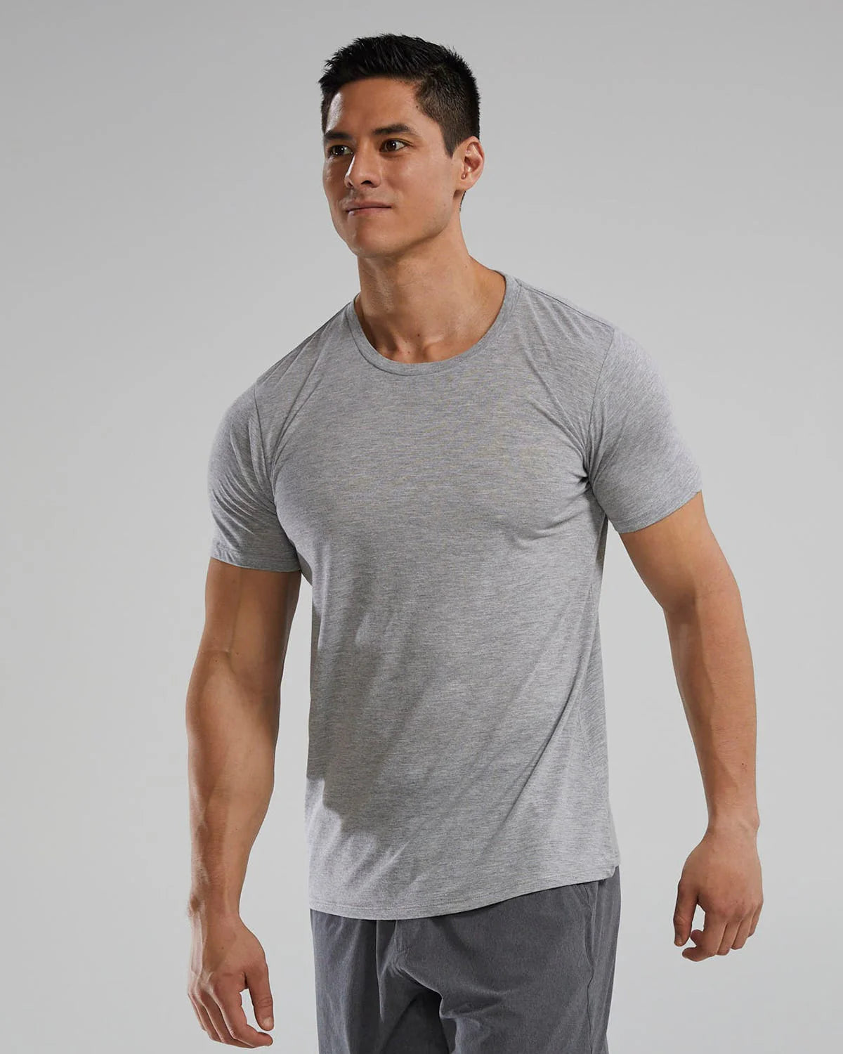 Unisex Lightweight Ultrasoft Tech Tee (Light Heather Grey)