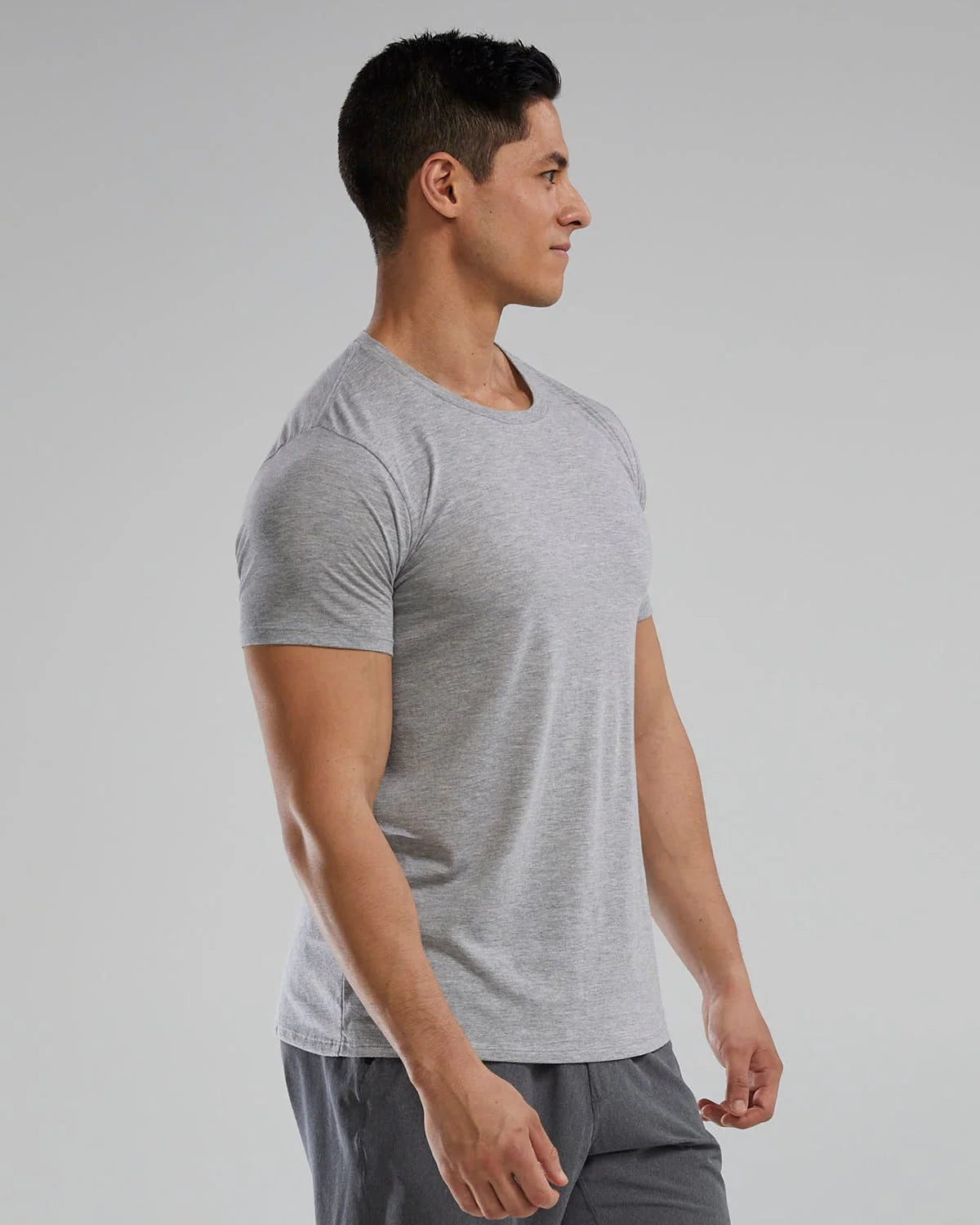 Unisex Lightweight Ultrasoft Tech Tee (Light Heather Grey)