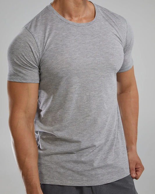 TYR Unisex Lightweight Ultrasoft Tech Tee (Light Heather Grey)