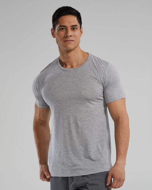 TYR Unisex Lightweight Ultrasoft Tech Tee (Light Heather Grey)