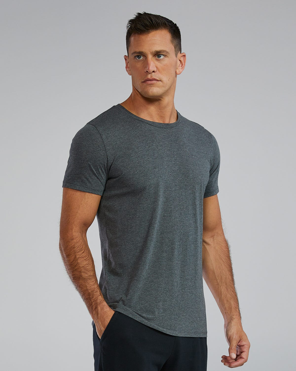 Unisex Lightweight Ultrasoft Tech Tee (Charcoal Heather)