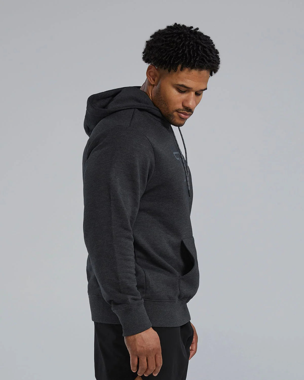 TYR UltraSoft Men's Big Logo Tech Hoodie - Charcoal Heather