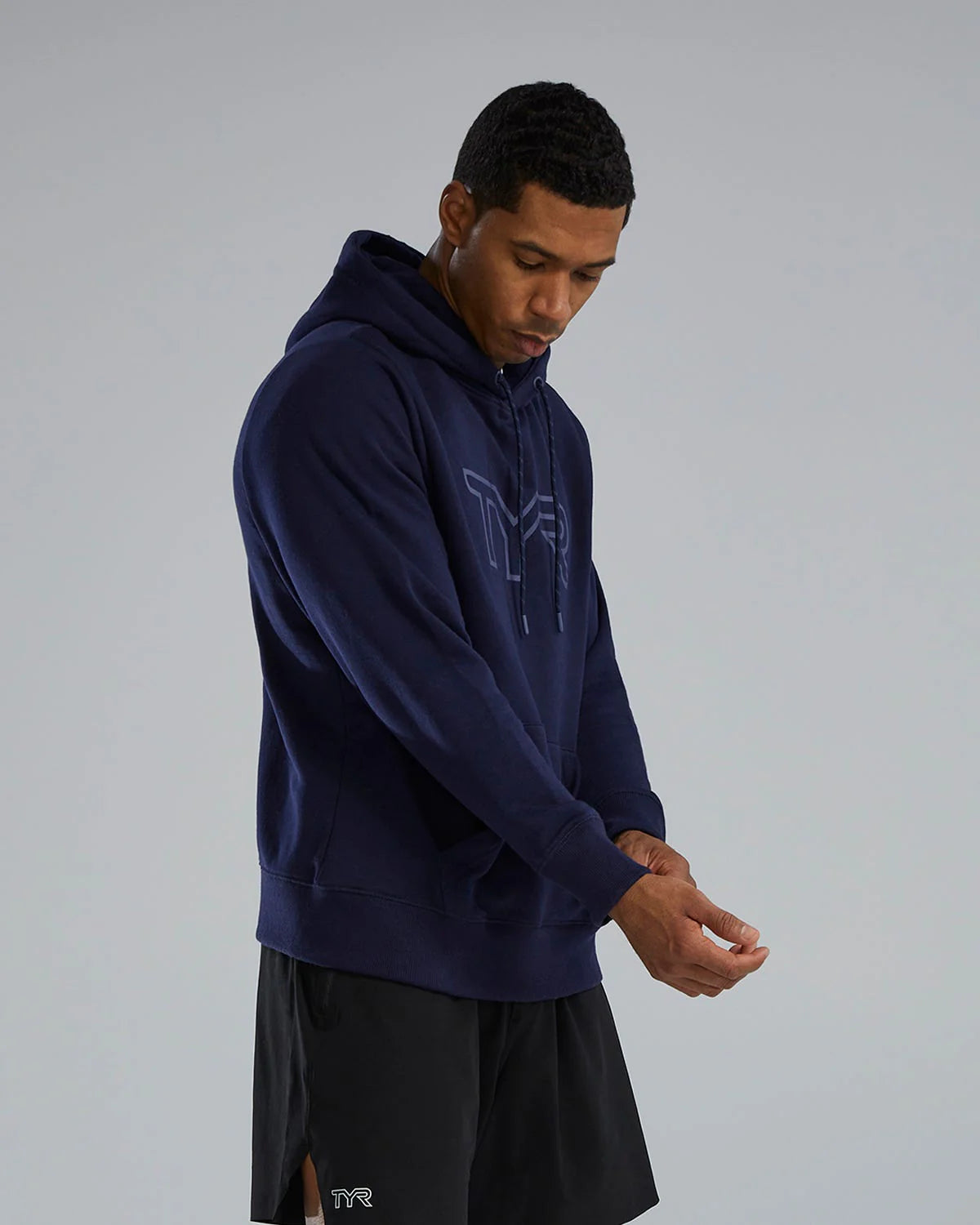 TYR UltraSoft Men's Big Logo Tech Hoodie - Navy
