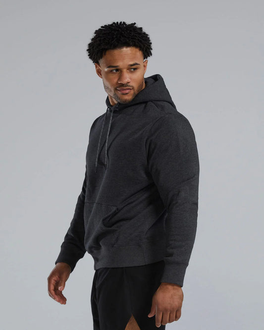TYR UltraSoft Men's Midweight Fleece Hoodie - Charcoal Heather