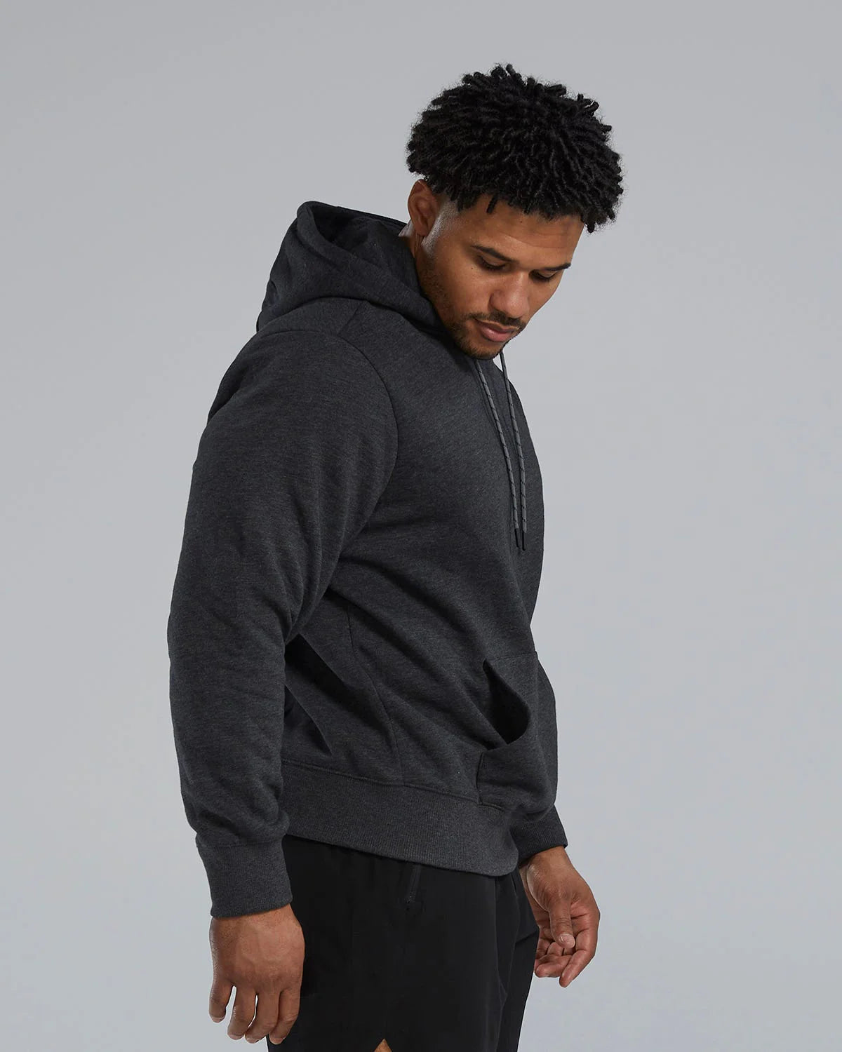 TYR UltraSoft Men's Midweight Fleece Hoodie - Charcoal Heather