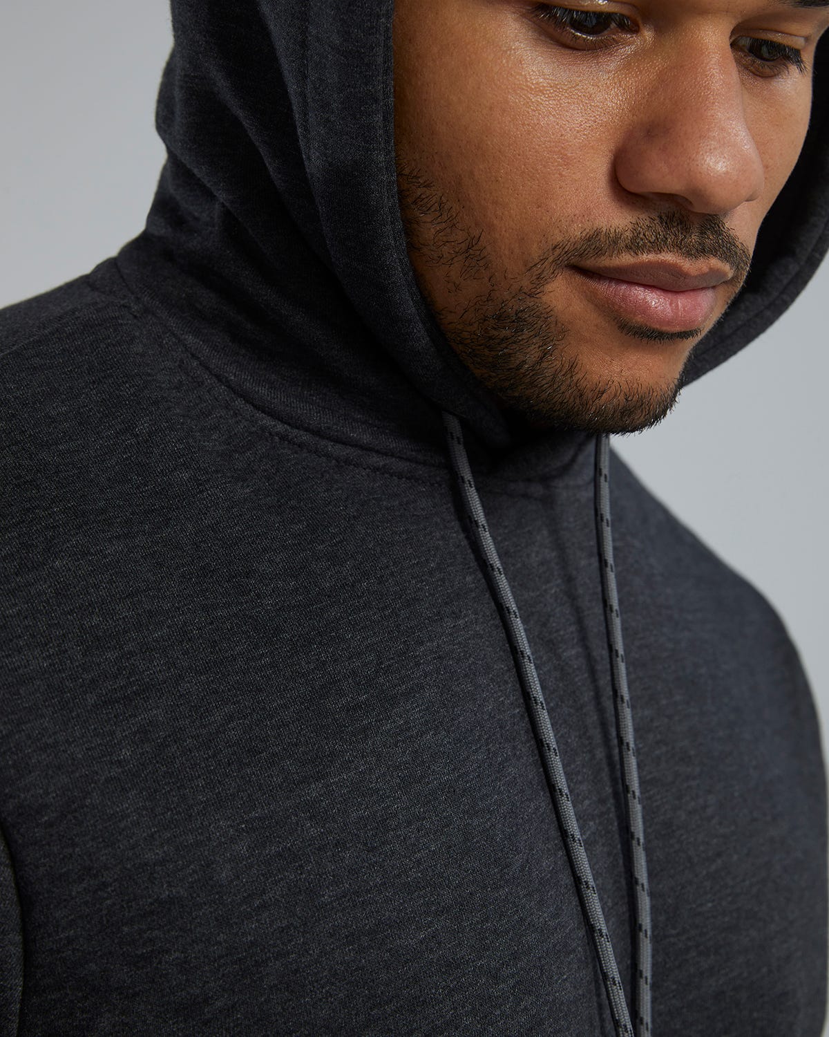 TYR UltraSoft Men's Midweight Fleece Hoodie - Charcoal Heather