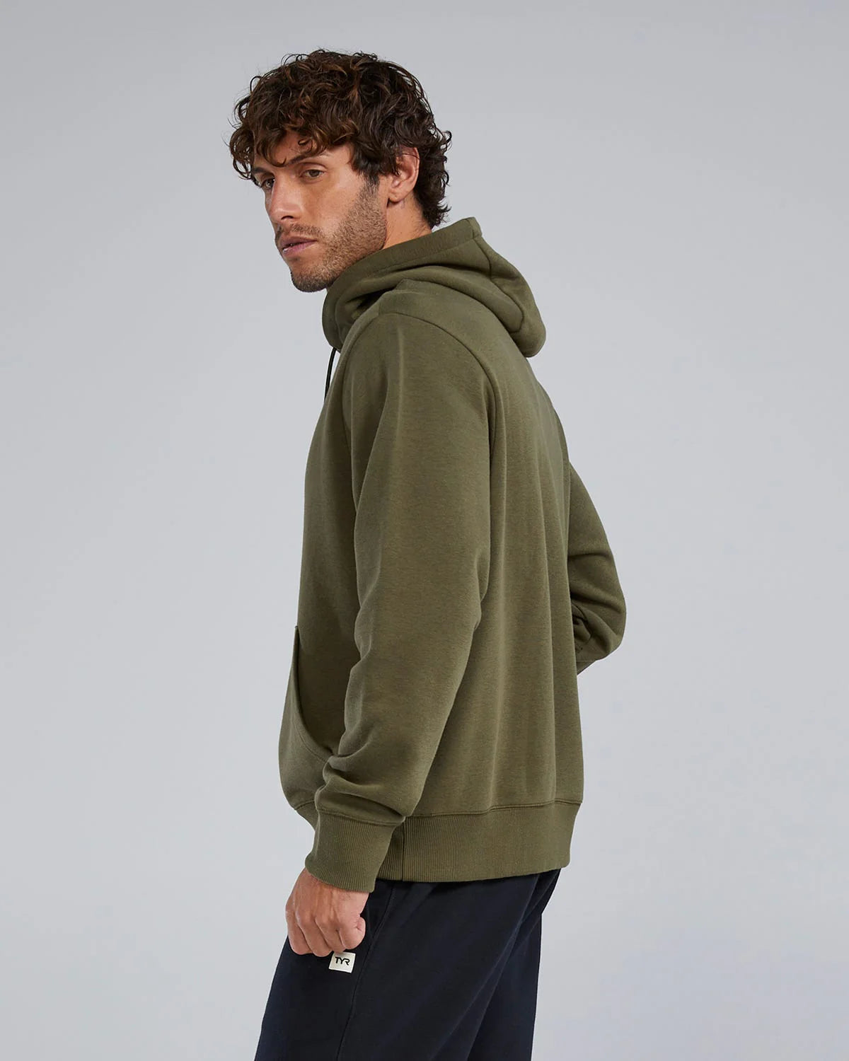 TYR UltraSoft Men's Midweight Fleece Hoodie - Olive Night
