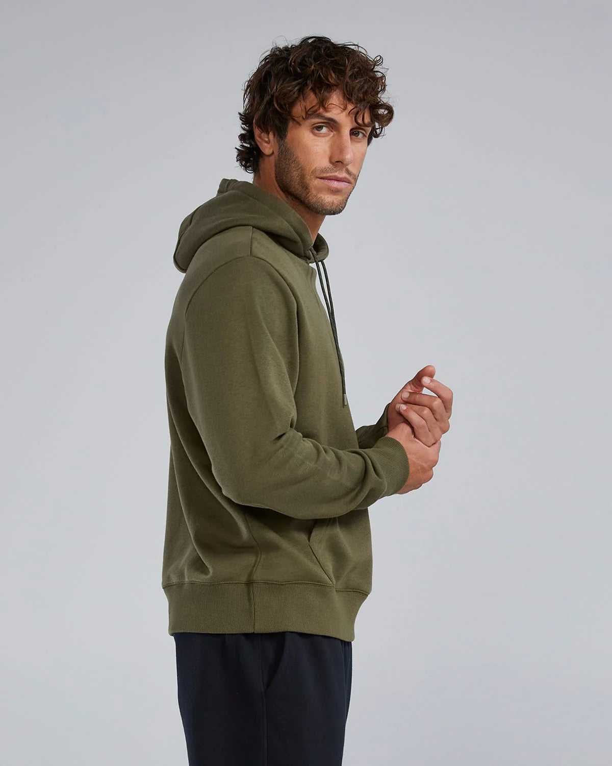 TYR UltraSoft Men's Midweight Fleece Hoodie - Olive Night