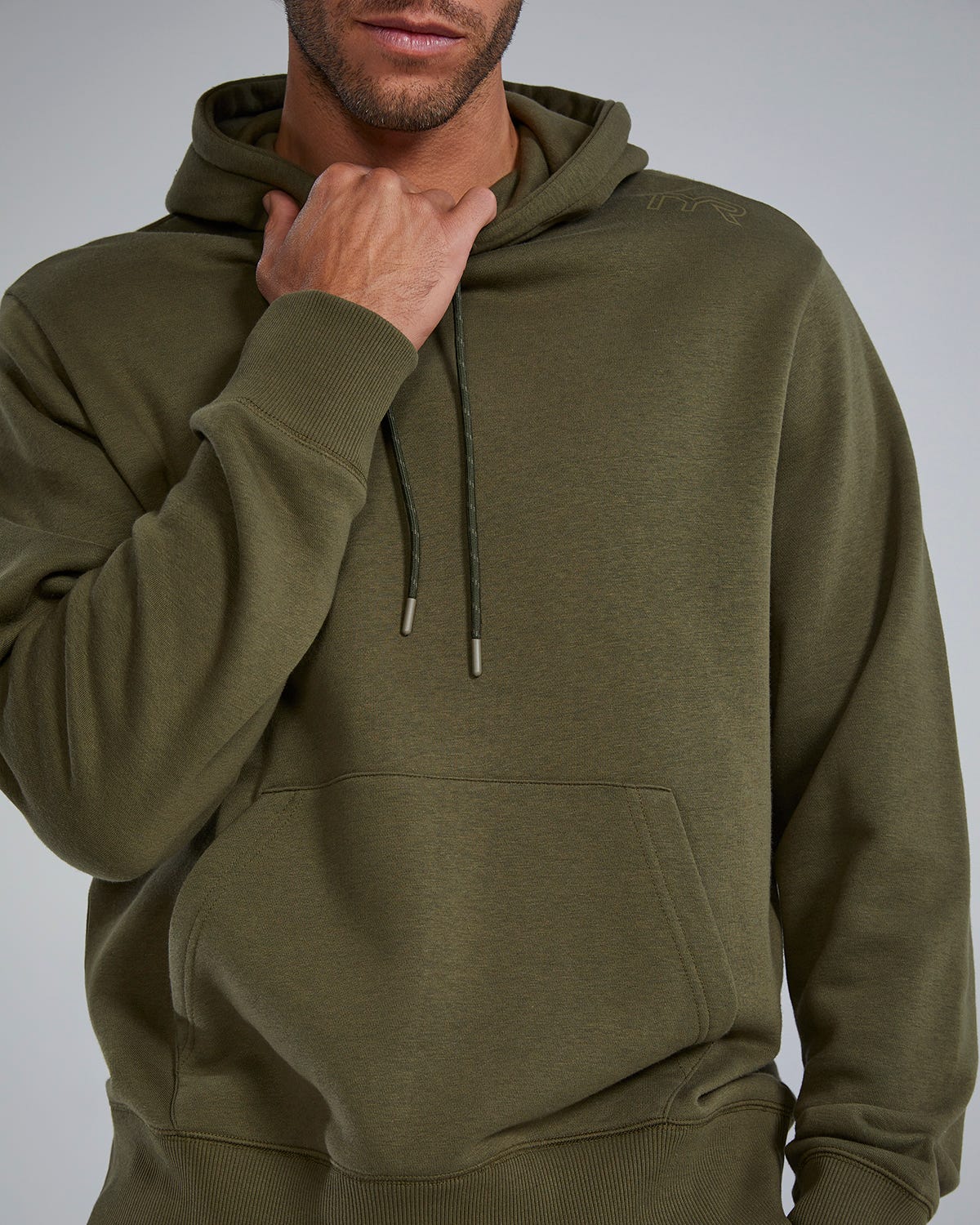 TYR UltraSoft Men's Midweight Fleece Hoodie - Olive Night
