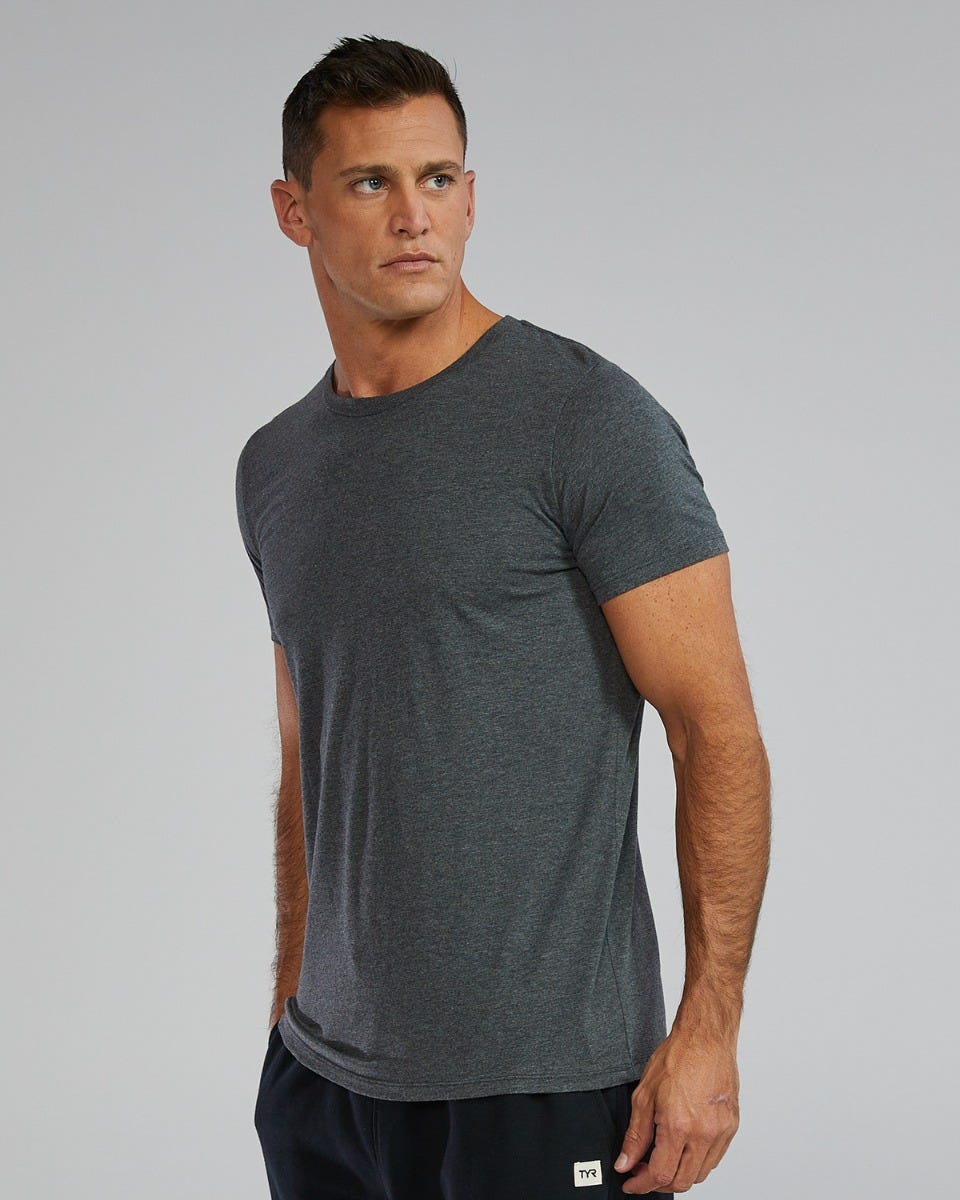 Unisex Lightweight Ultrasoft Tech Tee (Charcoal Heather)