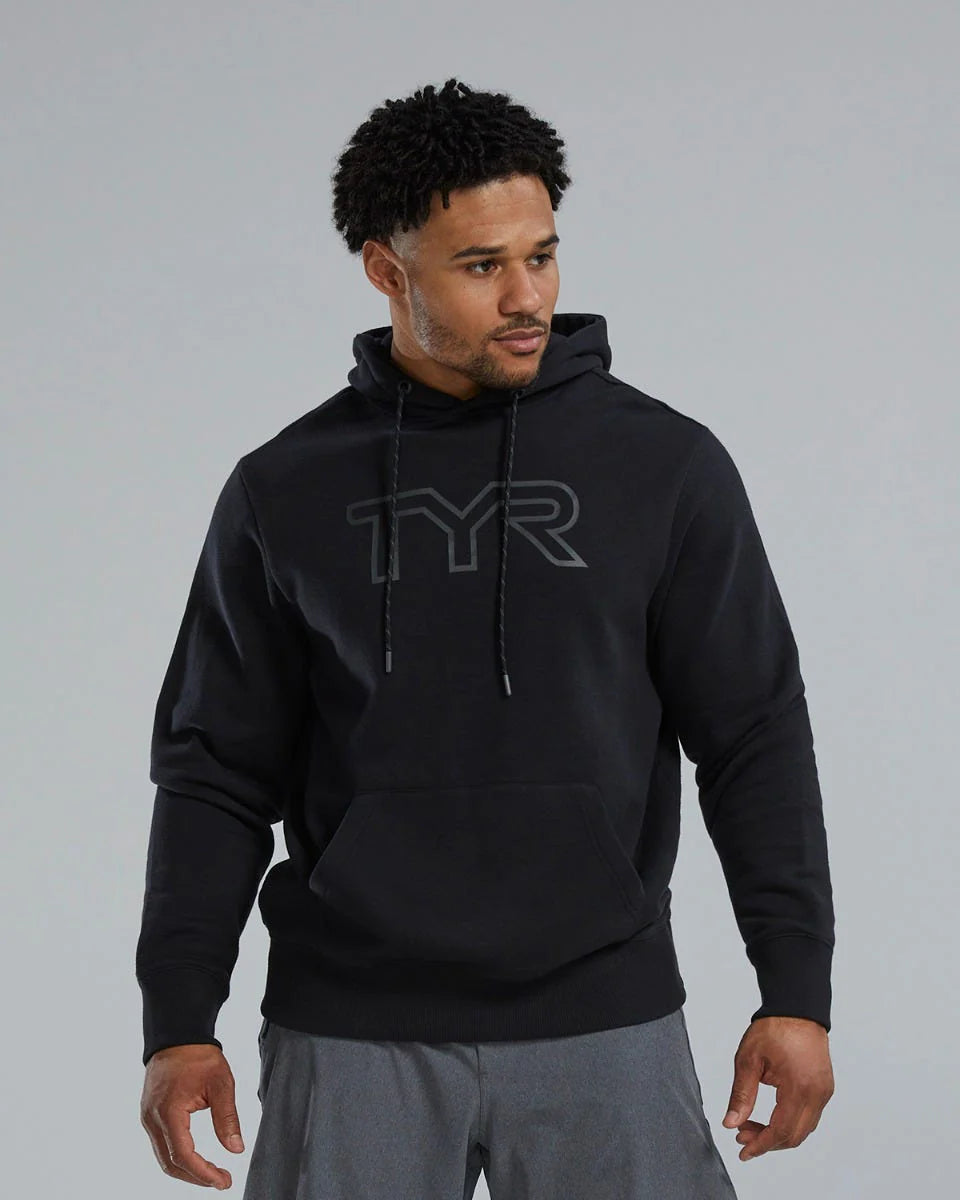 TYR UltraSoft Men's Big Logo Tech Hoodie - Black
