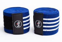 MAXbarbell Essentials Knee Wraps - Blue/White