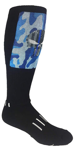 PUNISHER SKULL - The Thin Blue Line - Moxy Deadlift Socks