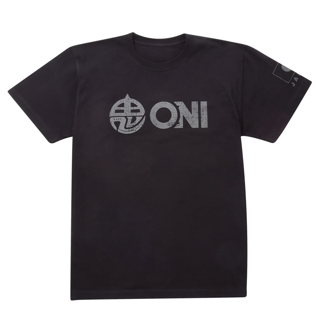 ONI T-shirt Grunge Black Japan