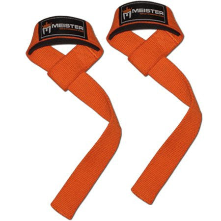 Neoprene-Padded Lifting Straps (Pair) - Orange