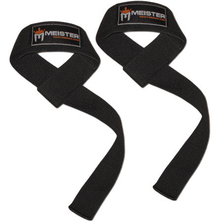 Neoprene-Padded Lifting Straps (Pair) - Black