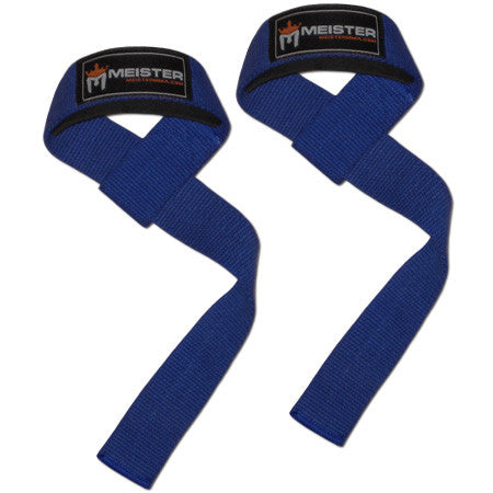 Neoprene-Padded Lifting Straps (Pair) - Blue